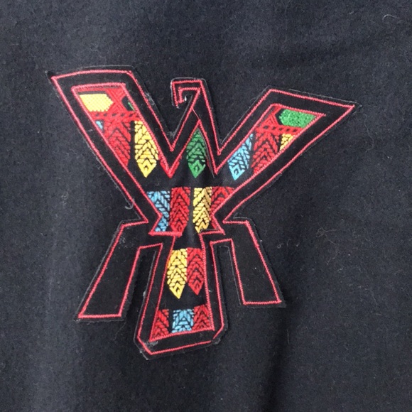 1970s Unique Thunderbird embroidered wool lined sweater jacket - Picture 9 of 13